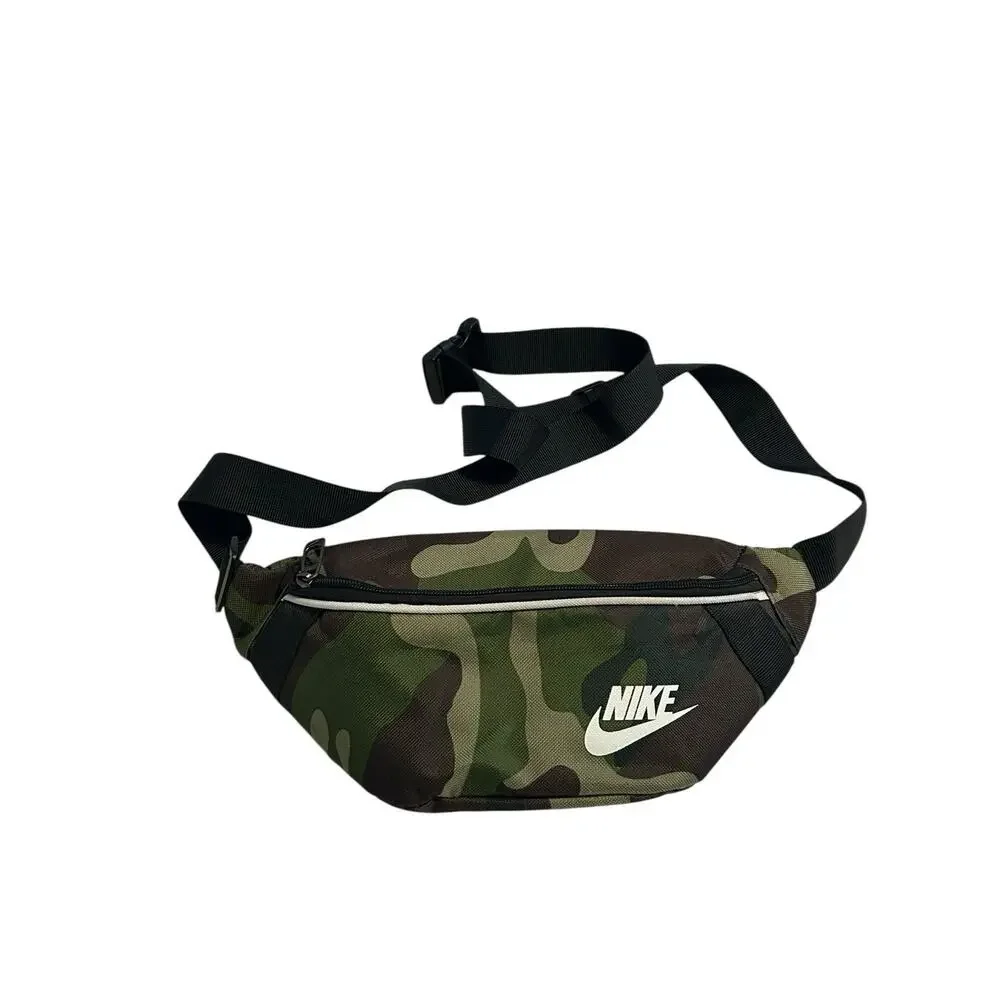 Nike Heritage Fanny Pack Hip Waist Belt Bag Crossbody 2 Zip Camo Double Zippers
